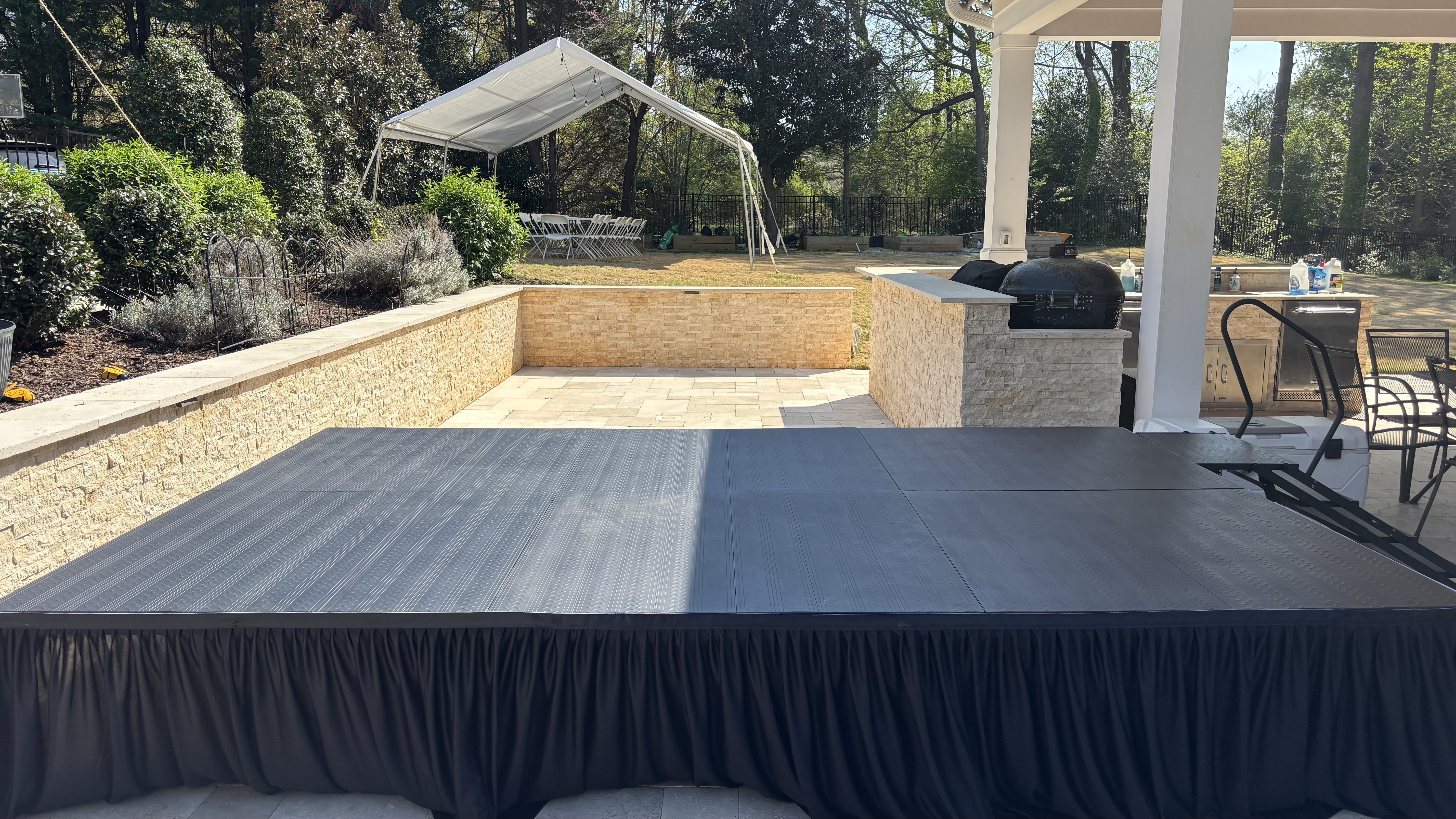 8x12 stage rental setup Charlotte NC