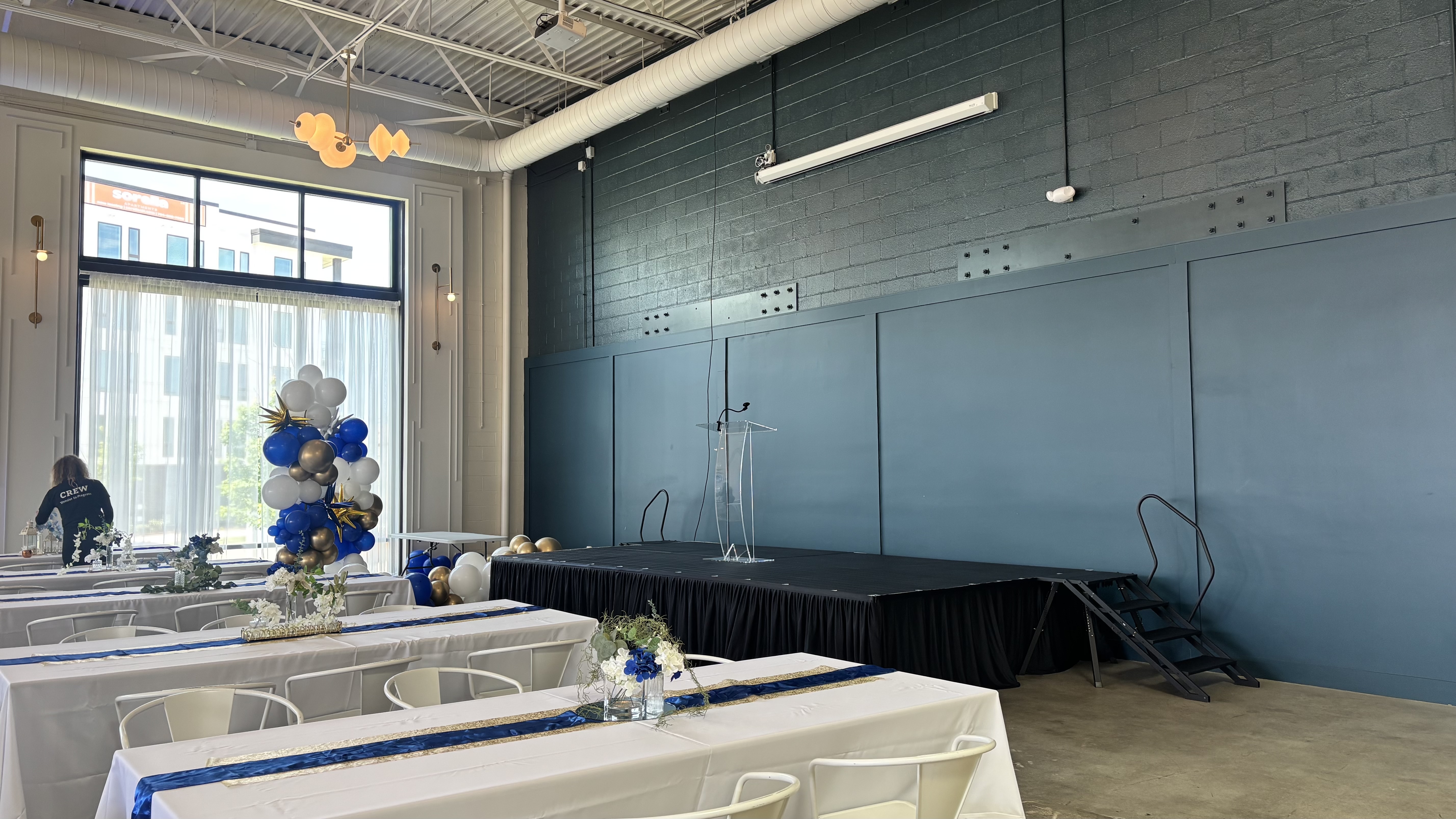 Indoor stage with stairs for ceremony Charlotte NC