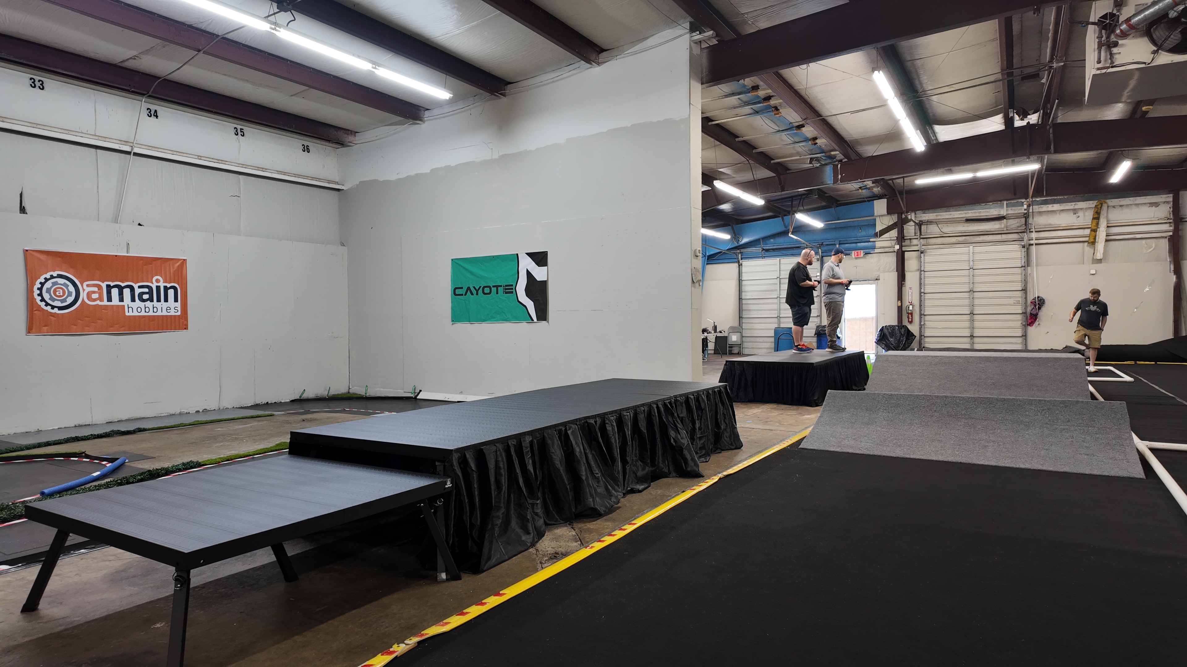 Indoor warehouse stage platform setup Charlotte NC