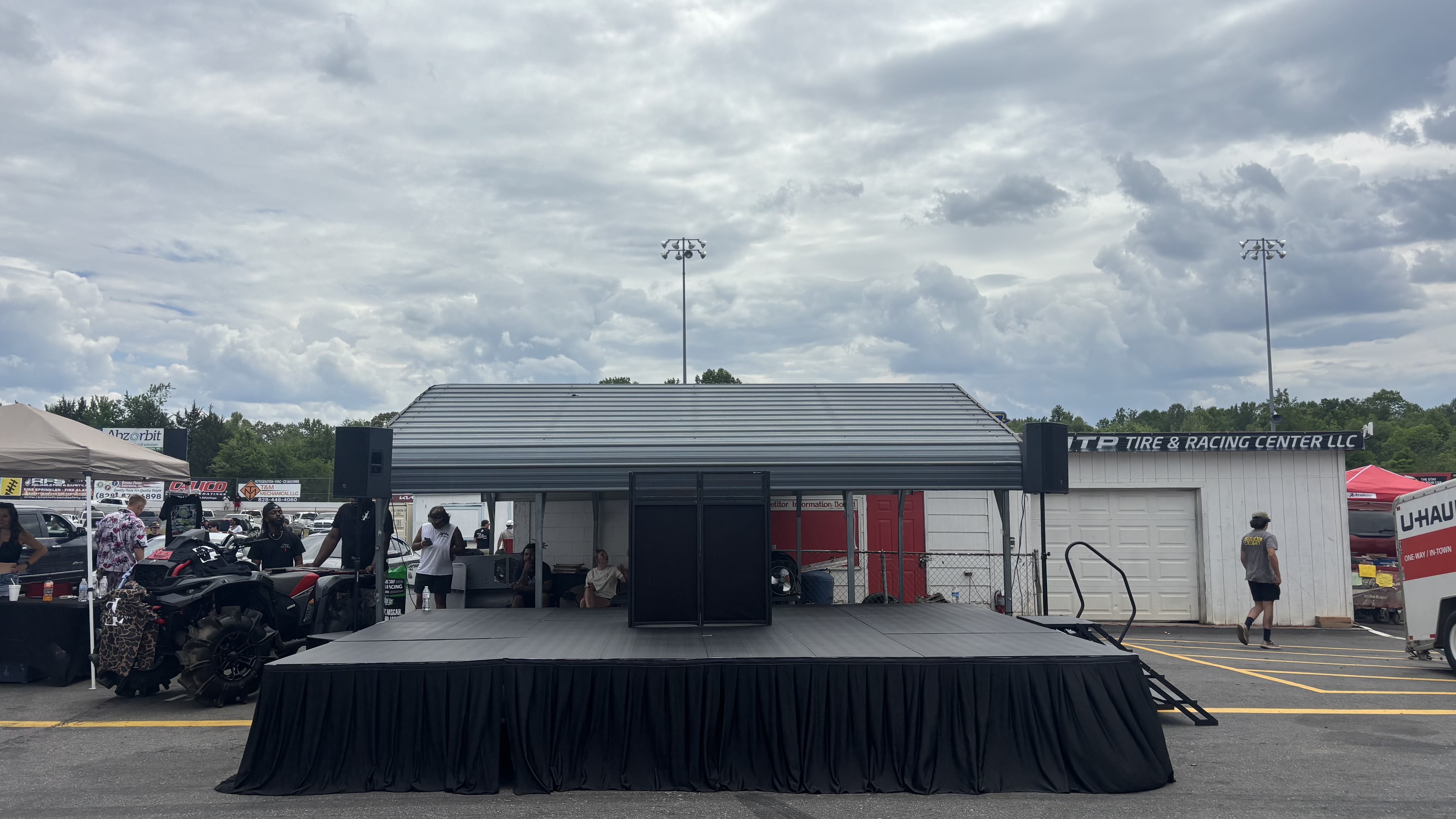 Large stage rental with sound and microphone South Carolina