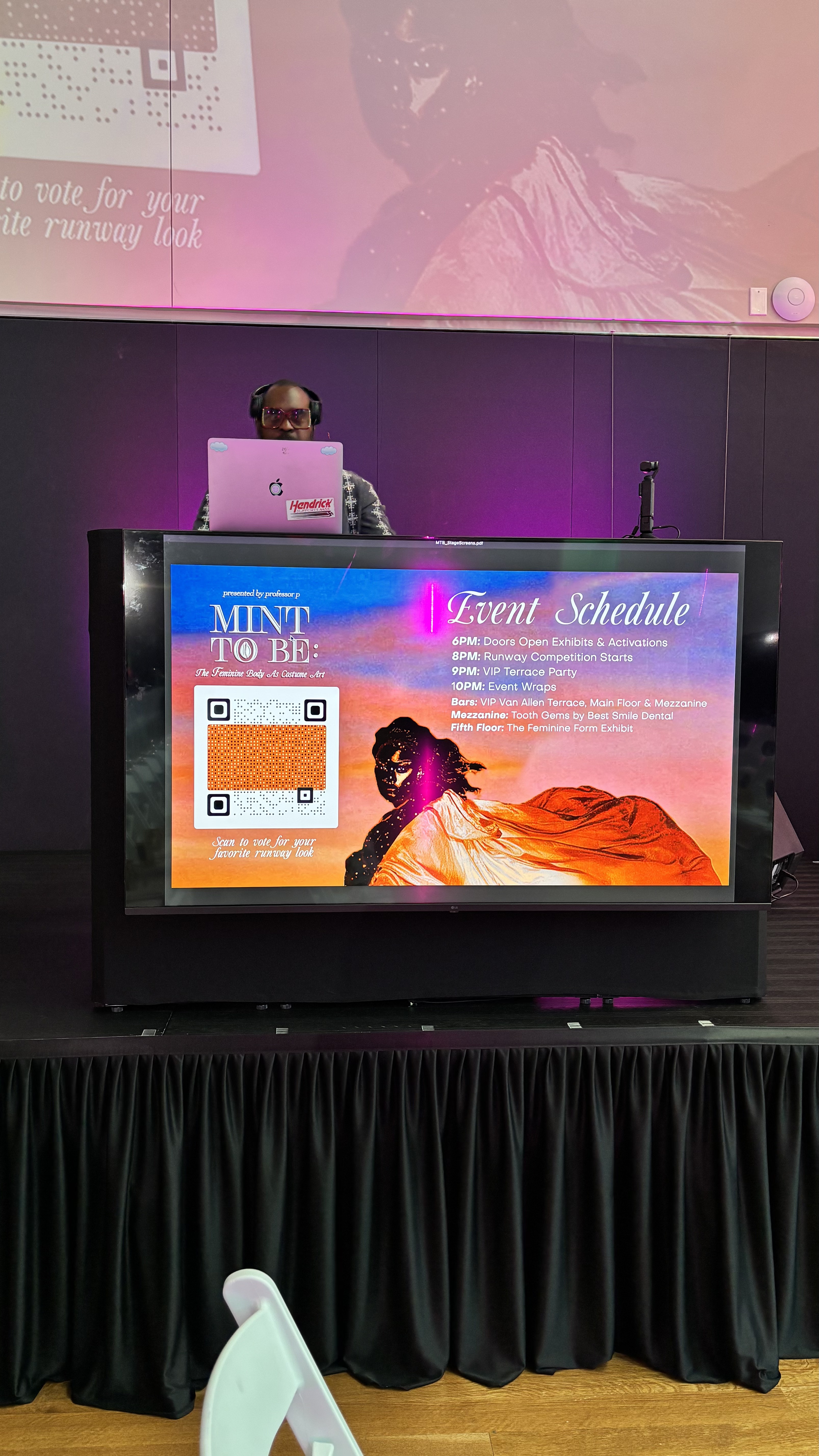 LED stage screen rental at Charlotte fashion show