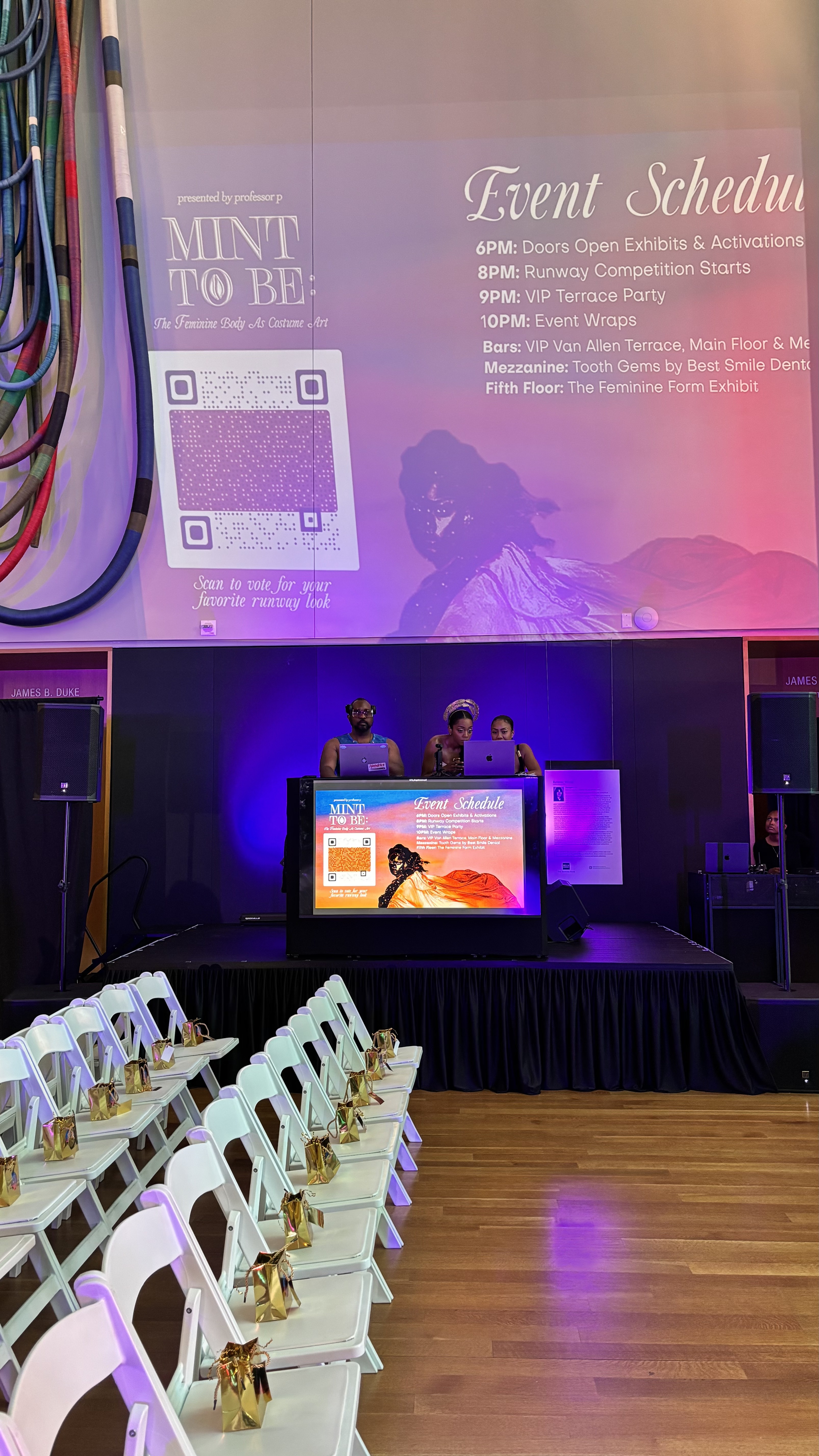 Pop-up stage rental at Mint Museum event Charlotte