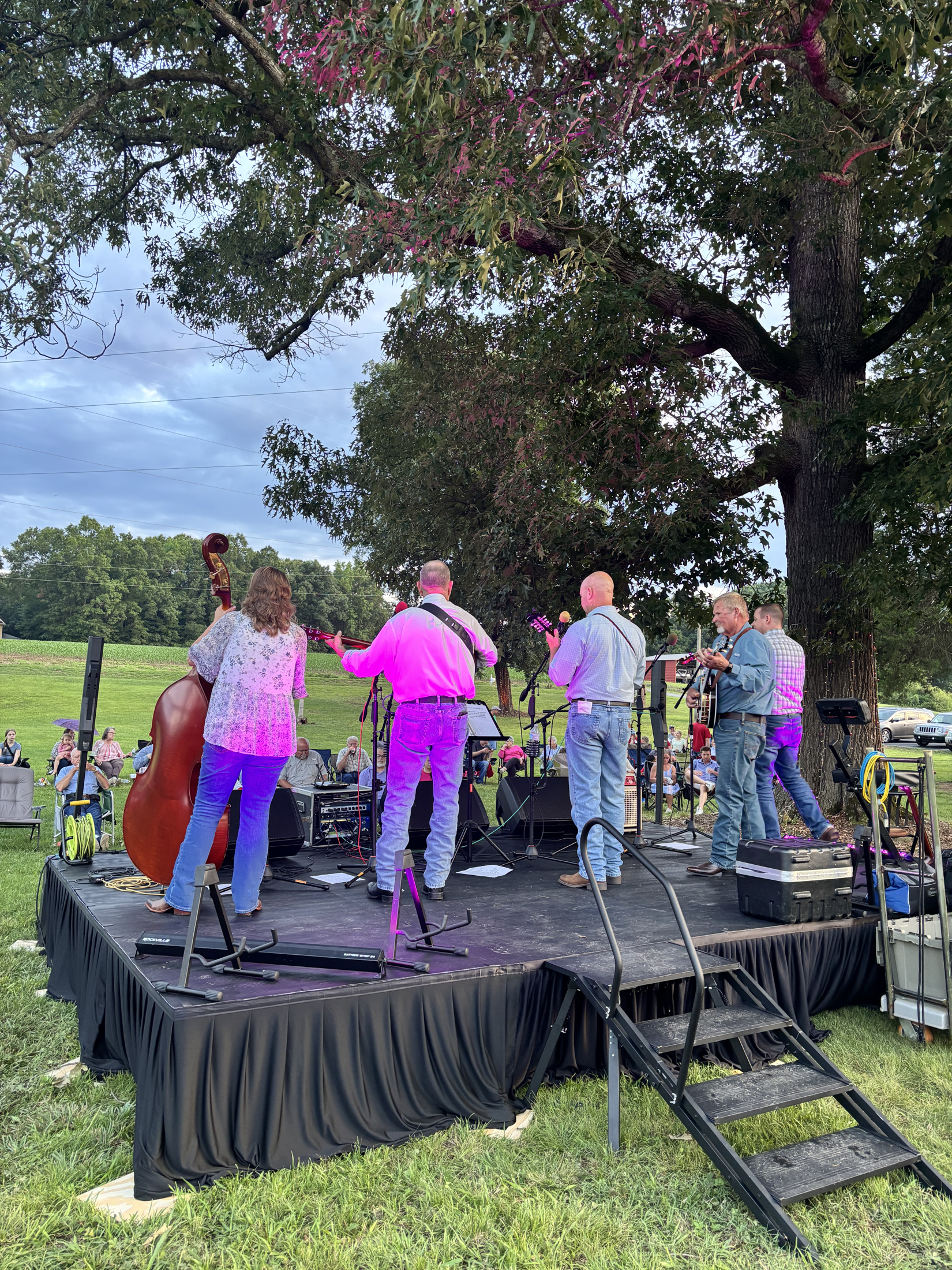 Portable outdoor stage rental for a graduation in Charlotte NC