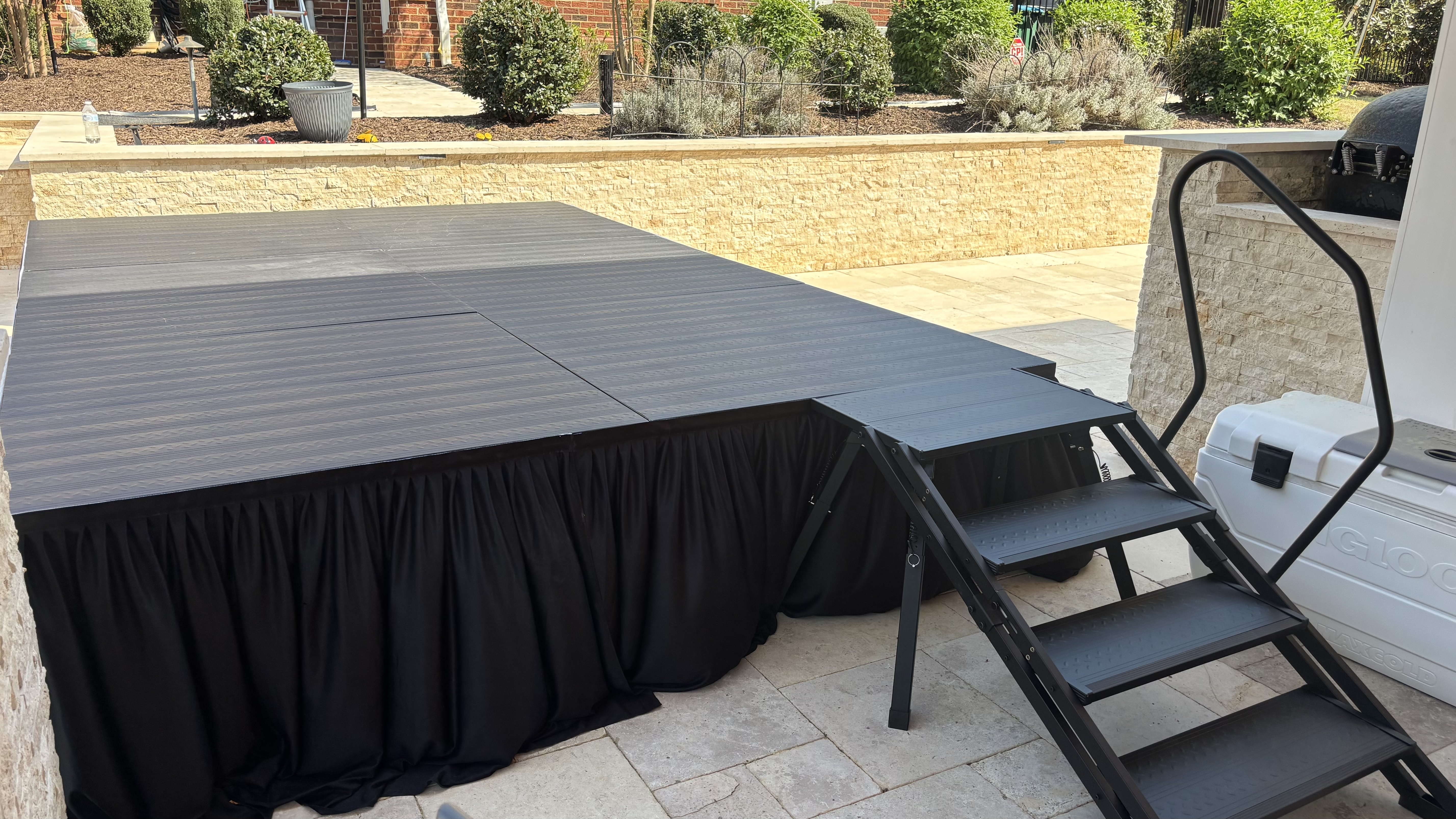 Small outdoor stage with stairs Charlotte NC