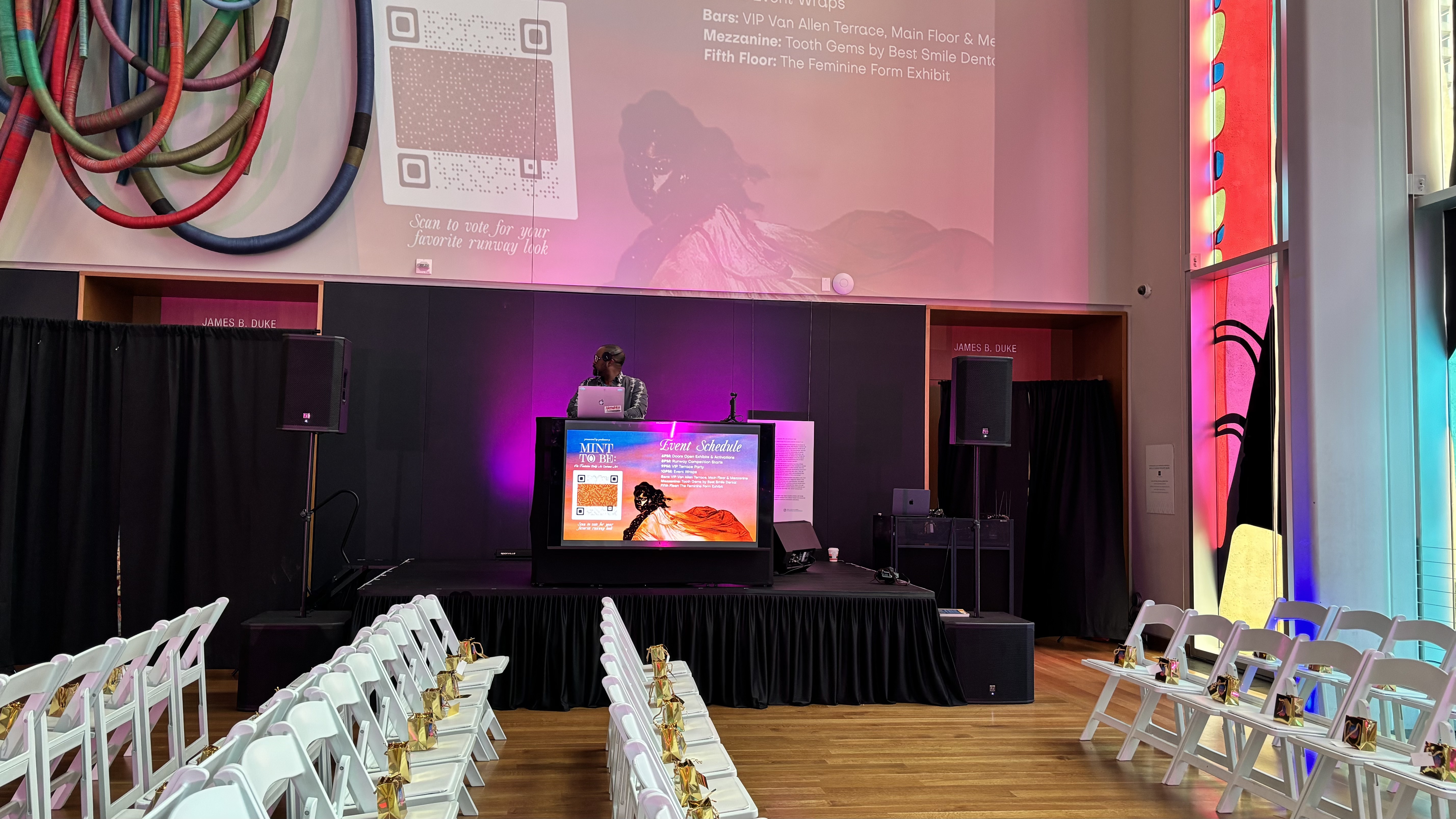 Event stage rental uptown Charlotte at Mint Museum